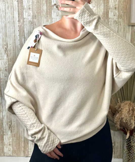 Beige Super Soft Slouch Jumper