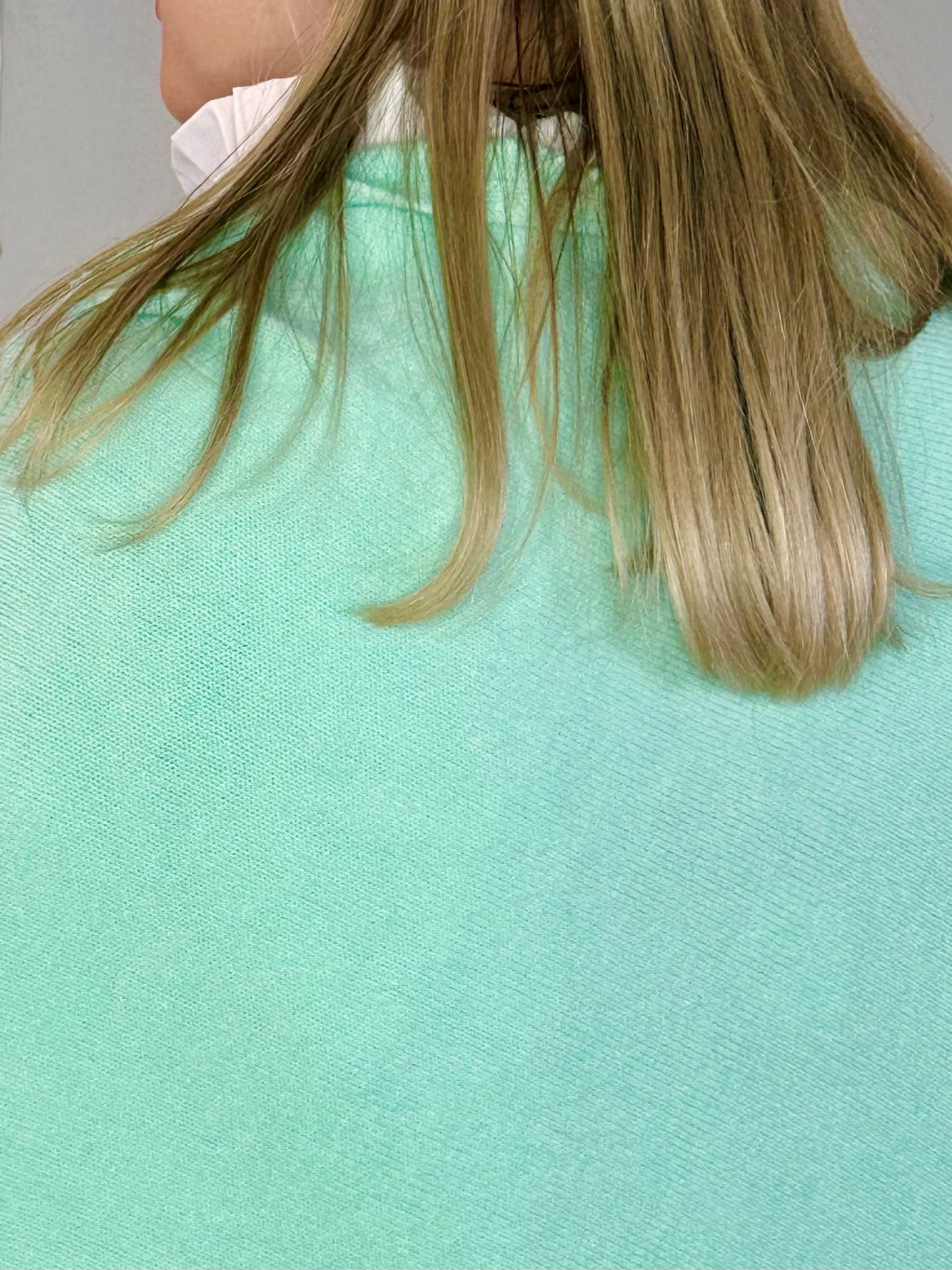 Mint green Super Soft Asymmetric Jumper