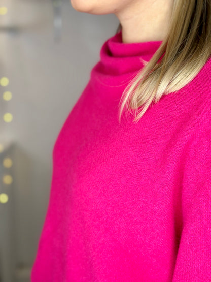 Fuschia Super Soft Asymmetric Jumper