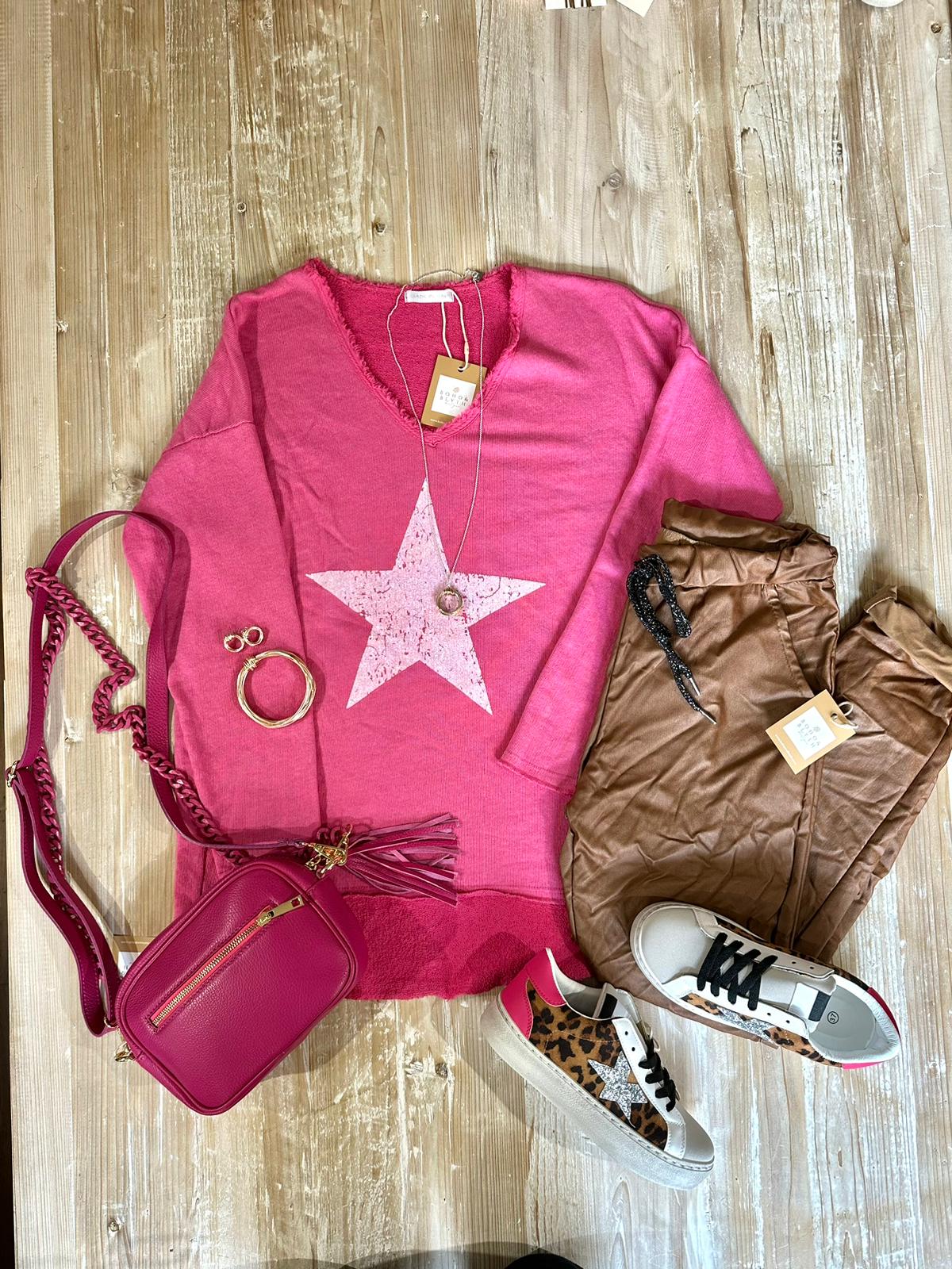 Star Oversized Slouchy Sweatshirt