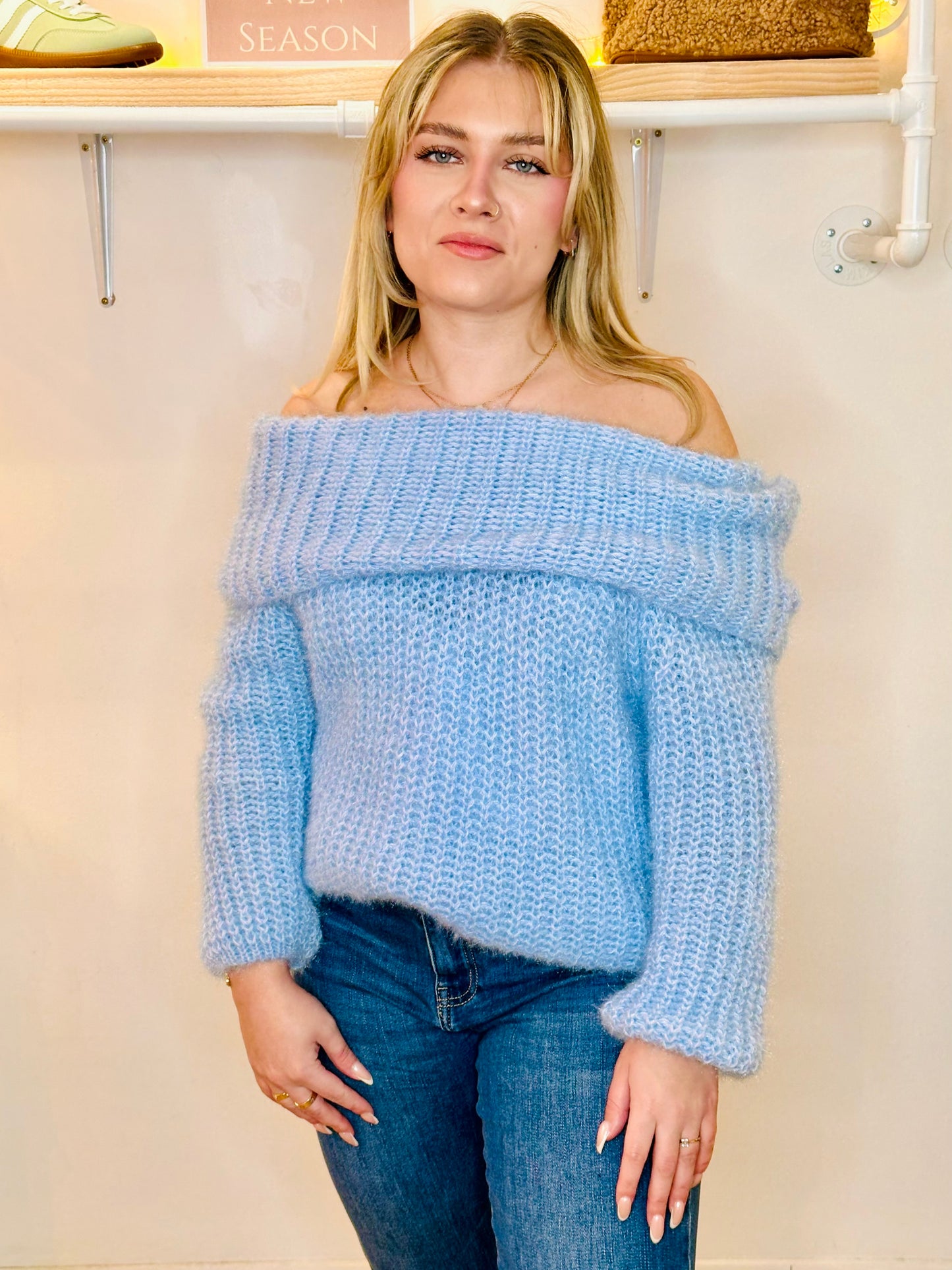 Bardot Super Soft Jumper - light blue