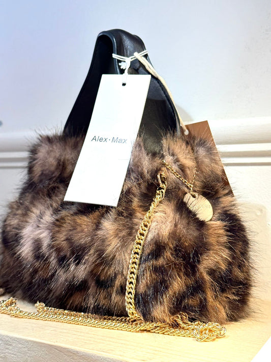 Alex Max Leopard luxury fur Rachel bag