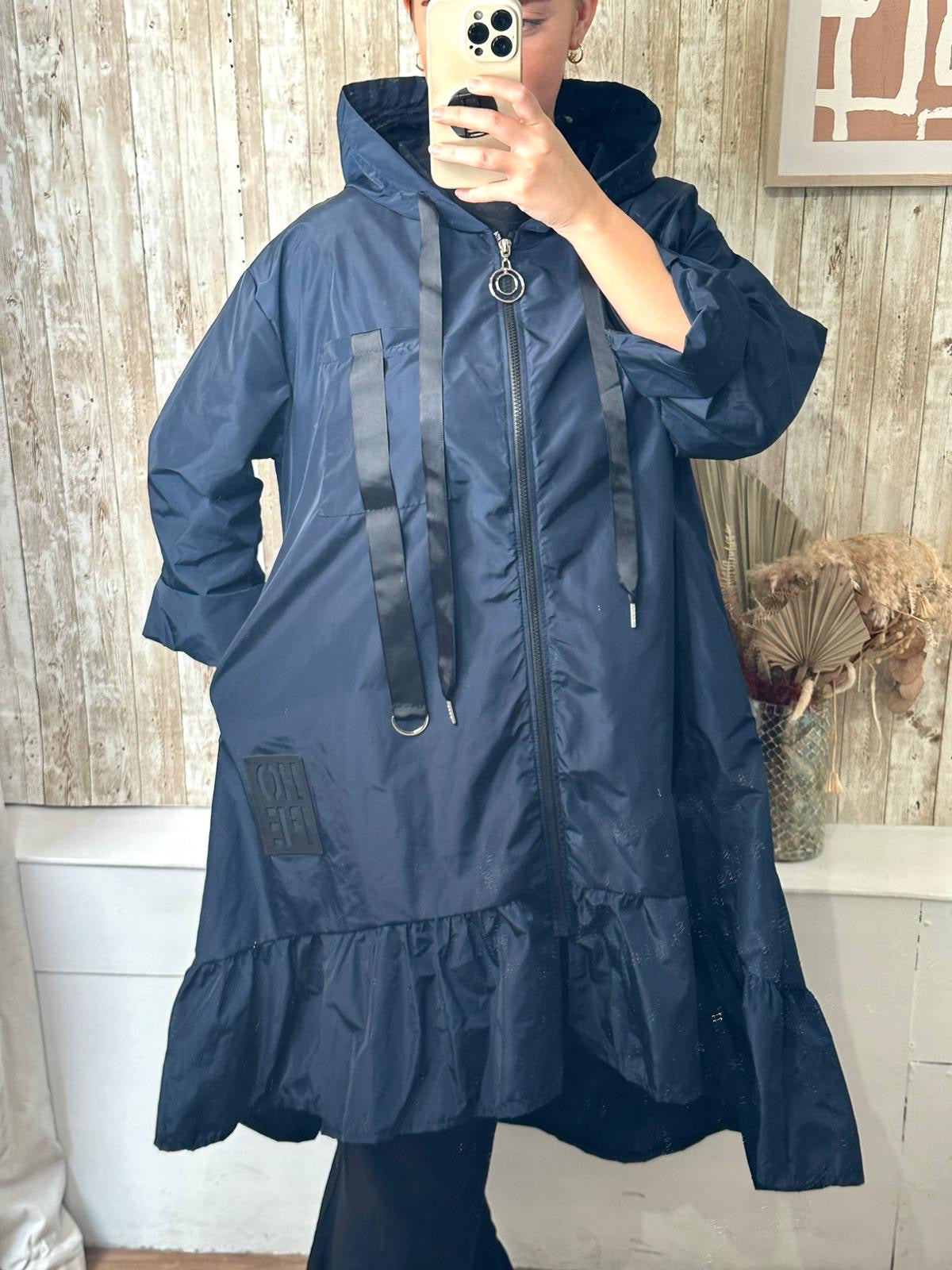 Frilled Oasis raincoat