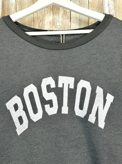 Boston Oversized Slouchy Sweatshirt Grey