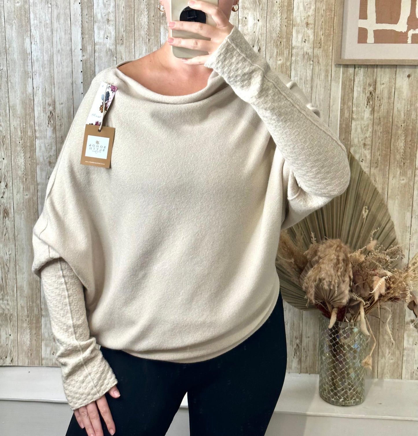 Beige Super Soft Slouch Jumper