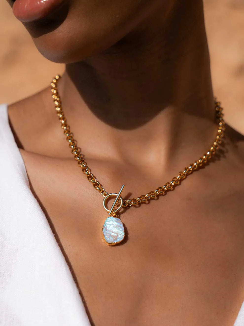 Deity Moonstone Necklace