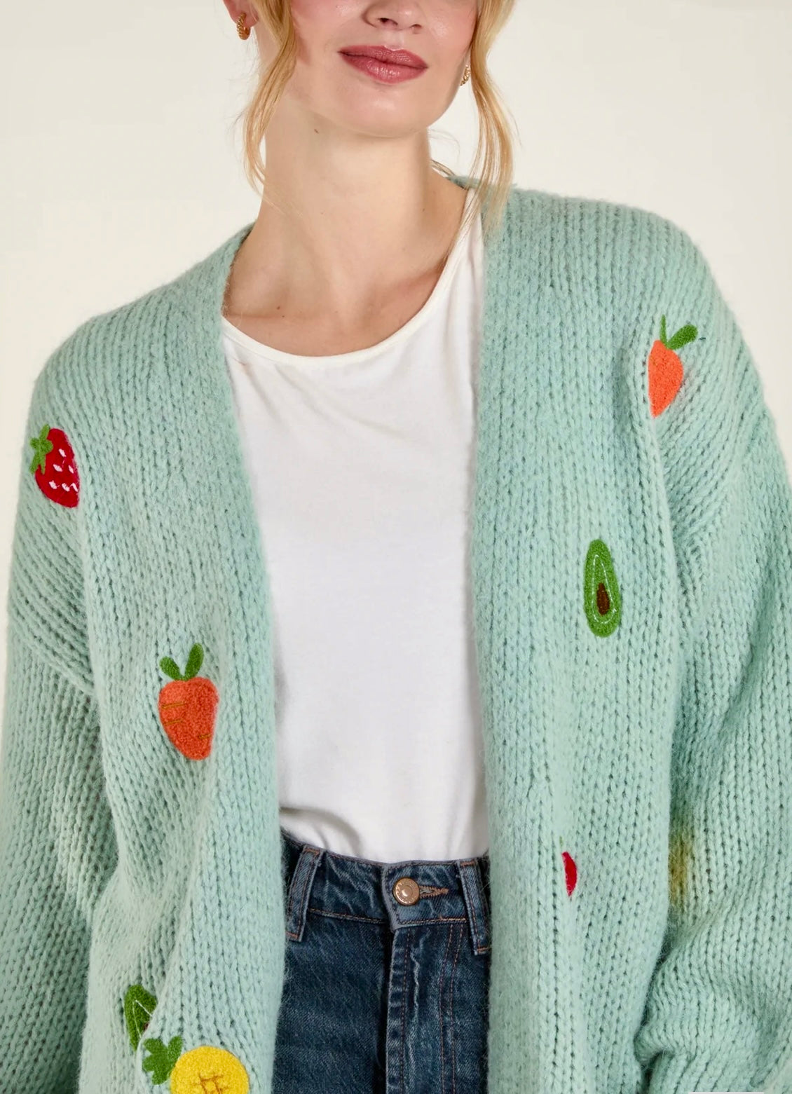 Be Fruity knit cardigan - sage