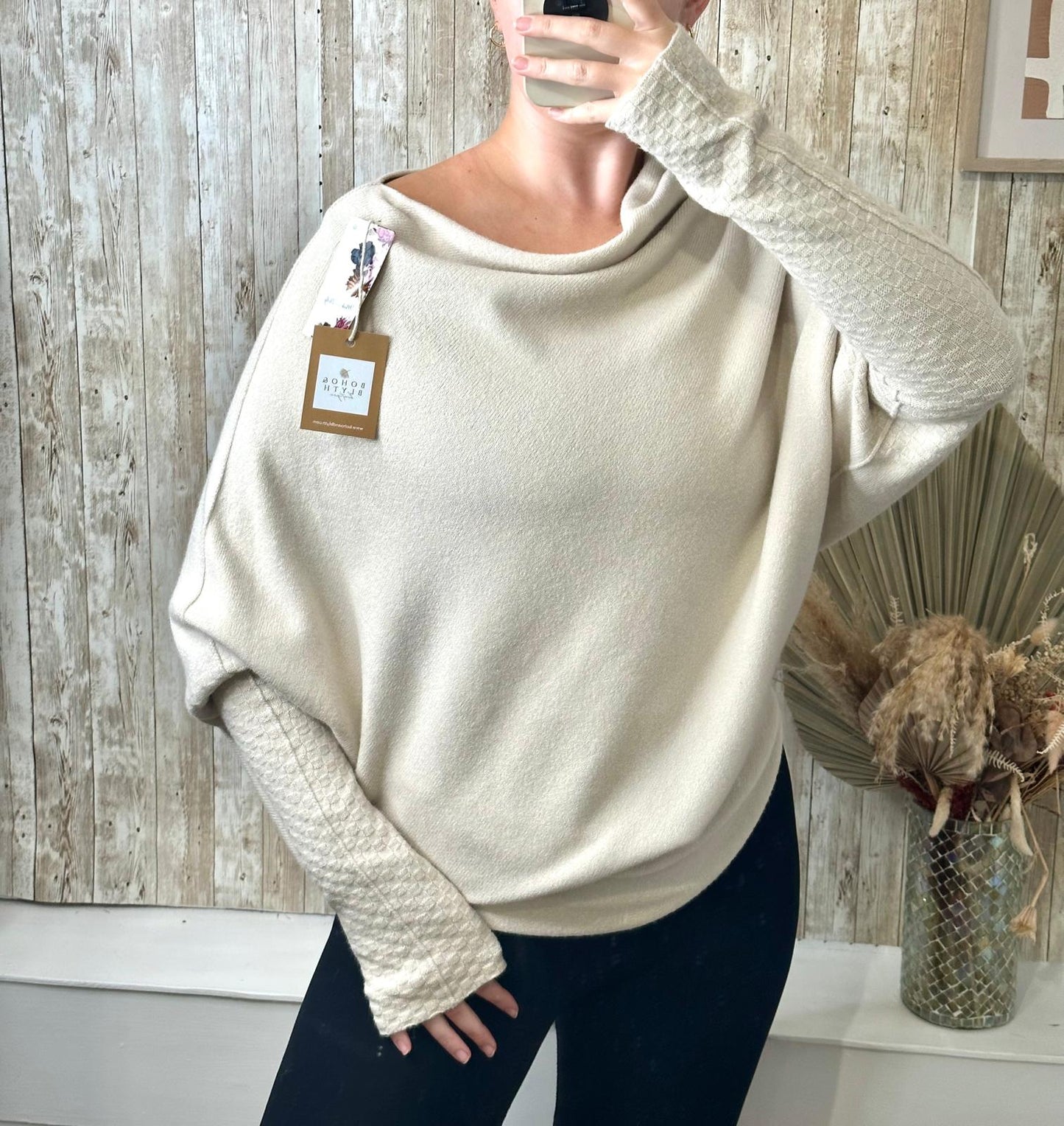 Beige Super Soft Slouch Jumper