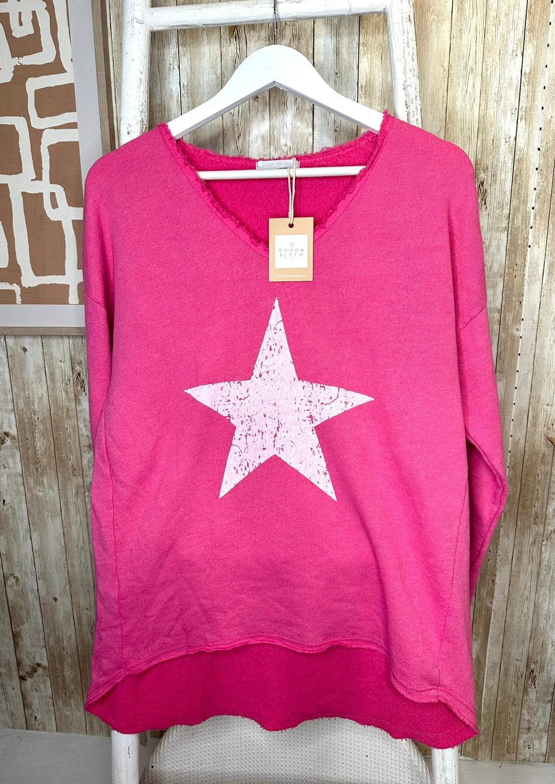 Star Oversized Slouchy Sweatshirt