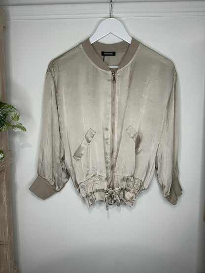 Champagne silky bomber jacket